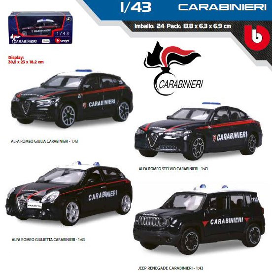 Auto Burago 1:43 Carabinieri