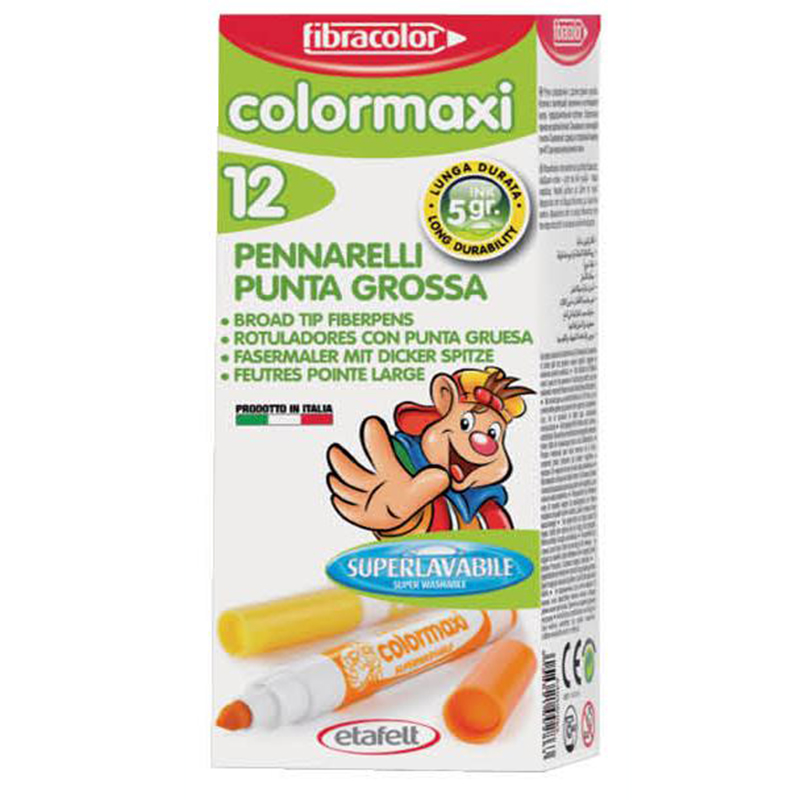 Pennarelli ColorMaxi Jumbo Lavabili Neri